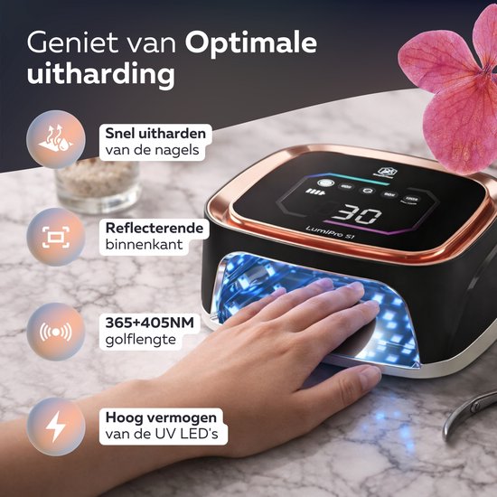 Beeperfect® UV Lamp Gelnagels - Nagellamp - Nagellamp UV Led - Nageldroger - Draadloos - Reflecterende binnenkant - Rose Goud