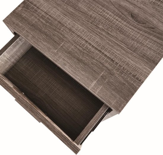 Nachtkastje - halkastje - met lade - 60 cm hoog - bruin