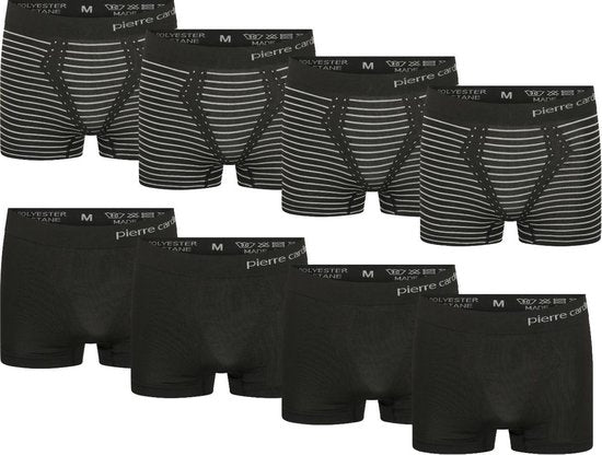 Pierre Cardin - Heren Onderbroeken 8-Pack Seamless Boxers - Zwart - Maat S