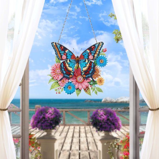Adorzy Adorzy Diamond Painting Raamhangers – 3 stuks – Zonvanger - Diamond Painting Volwassenen – Diamond Painting Kinderen – Raamhangers Dieren