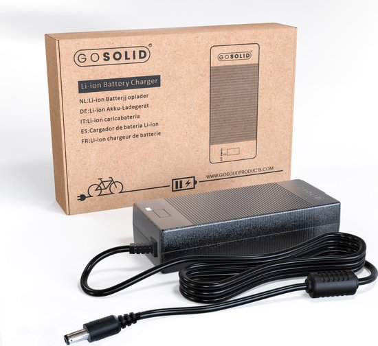 GO SOLID! ® Elektrische fietsoplader – 2A – 42V – 5.5 x 2.1 mm plug