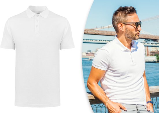 Milanoro - Elegante polo voor heren - Koningsblauw - M