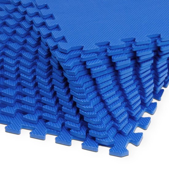 Monzana 32x Vloerbeschermer - 45x45cm Antislip Uitbreidbaar - Blauw