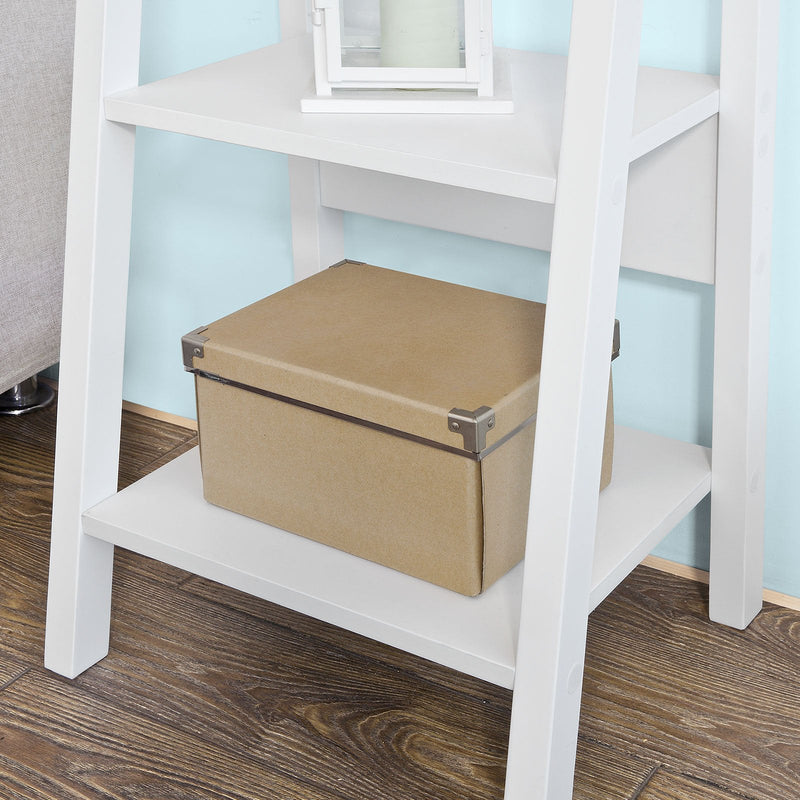 SoBuy Ladderrek - 44x180x39cm - wit