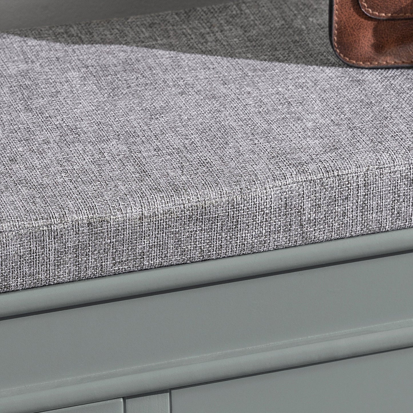 SoBuy FSR64-HG Smalle Schoenenbank met Zitkussen - 2 Kleppen - Tot 8 Paar Schoenen - Grijs - 60 x 24 x 102 cm