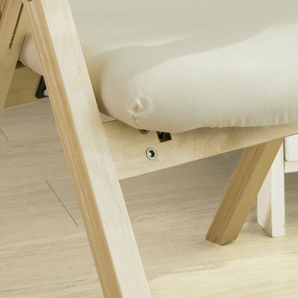 SoBuy Klapstoel comfortbal - Met zacht kussen - Max. 90 kg - Wit
