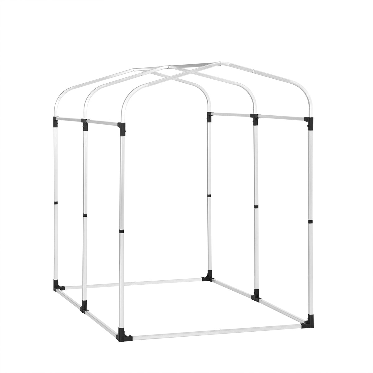 sobuy Tuinhuis voor buiten – waterdicht motorhuis met haken – fietsschuur & gereedschapopslag – grijs – 120 × 176 × 163 cm