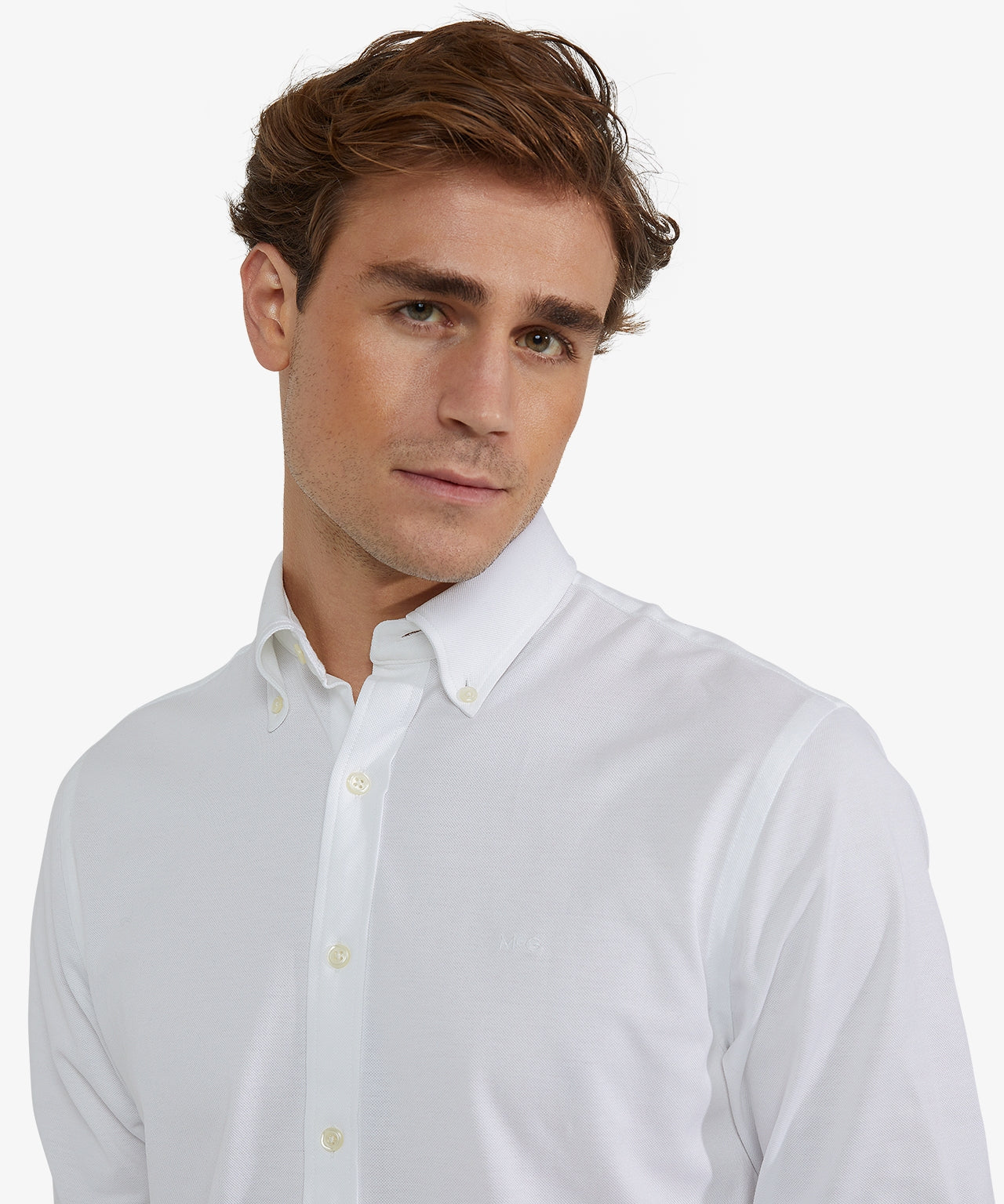 McGregor – Stretch Piqué Shirt – Regular Fit & Comfortabel – Wit – Maat S