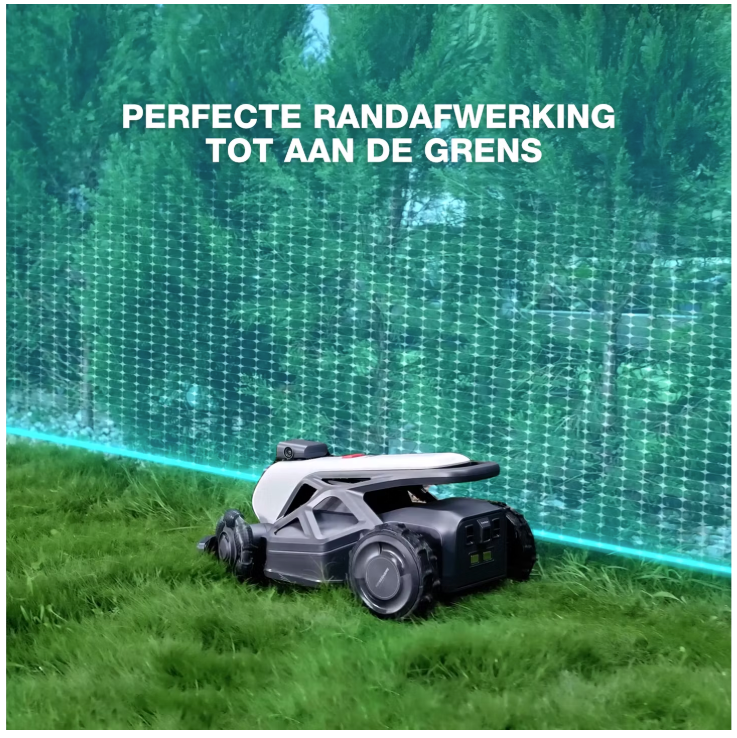 Airseekers Tron 360 AI Robotmaaier – RTK & 360° Cameranavigatie – Mulch Systeem – Tot 2400 m² – Zwart/Grijs