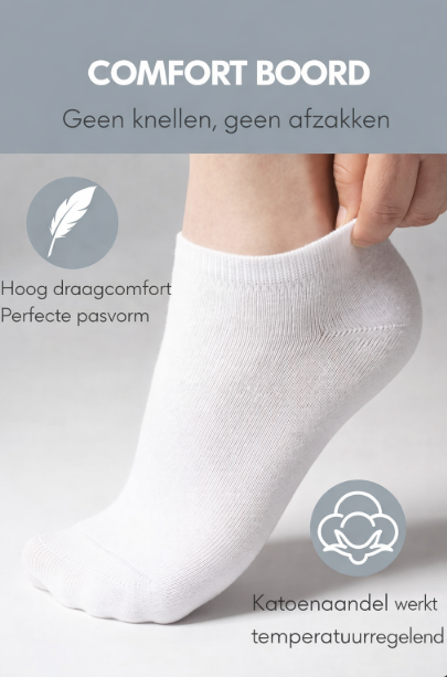 HELDENWERK - Sneakersokken & Sportsokken - 10 Paar - Wit Katoen - Ademend & Naadloos - Maat 39-42 - Anti-Slip & Extra Comfort - Unisex