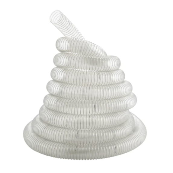 Bernardo – Afzuigslang – ø80 mm x 6 m – Transparant PVC – Flexibel & Slijtvast – Voor Houtbewerkingsmachines & Afzuiginstallaties – Duurzame Afzuigslang – 12-1076
