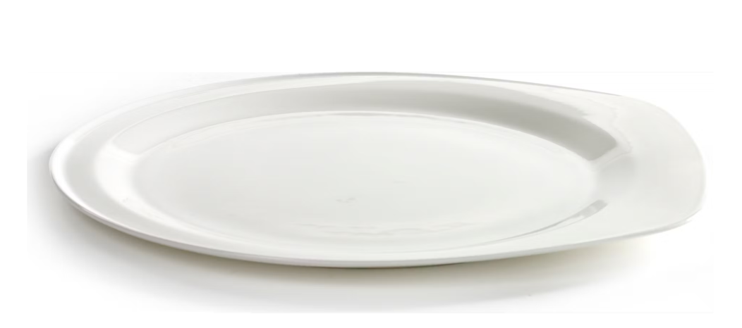 Serax – Bordenset met XL-Bord en Diep Bord – 32,7 cm & 25,1 cm – Met Modern Minimalistisch Design & Ruime Formaten – Voor Diner en Presentatie – Wit Porselein