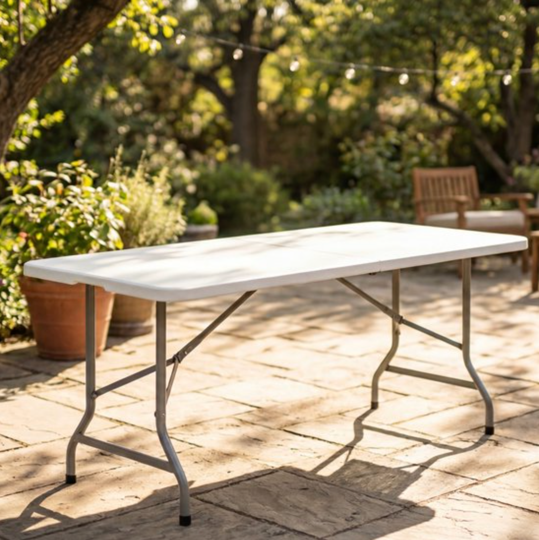 GartenKlaptafel - Campingtafel - Inklapbaar - 12KG -180x75x74cm