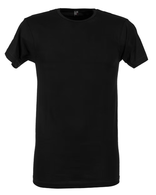 Alan Red Derby Heren T-shirt 4-pack – Maat S – Zwart – Ronde Hals – Regular Fit