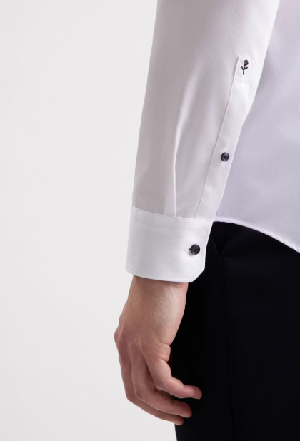 Seidensticker Heren Overhemd White - Slim Fit - New Kent Kraag - Maat 40 - Extra Lange Mouwen