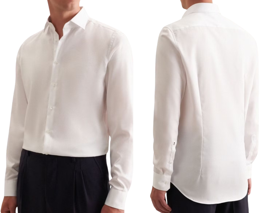 Seidensticker New Kent Business Shirt | Maat 42 Wit | Regular Fit | Normale of Extra Lange Mouwen | 100% Katoen