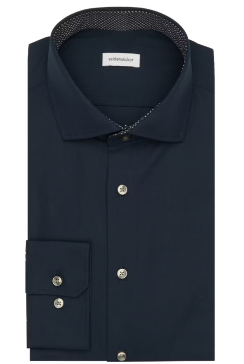seidensticker Spread Kent business shirt – heren – navy – slim fit – maat 43