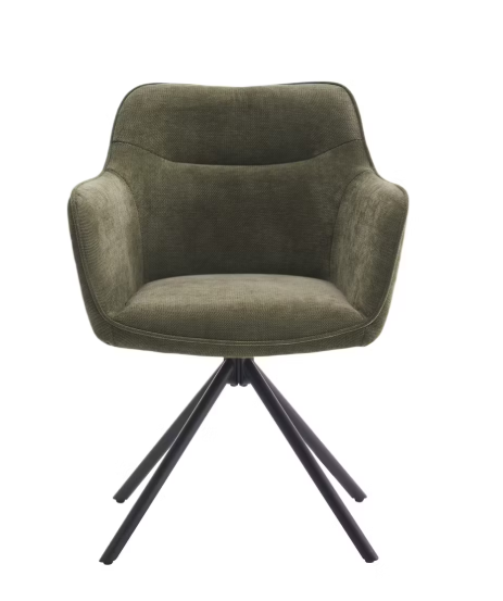 Criks Design Preston draaibare eetkamerstoel 2 stuks – green – 80,5 x 58 x 59 cm