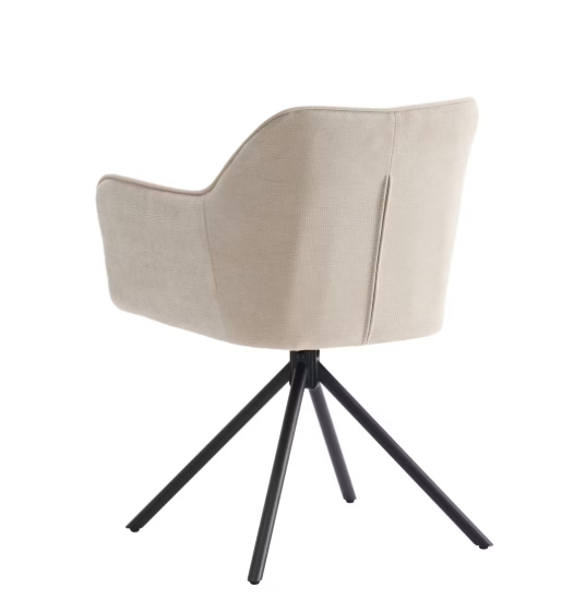 Criks Design Preston Draaibare Eetkamerstoel 2-pack – Beige – 180° draaibaar – 80,5 x 58 x 59 cm