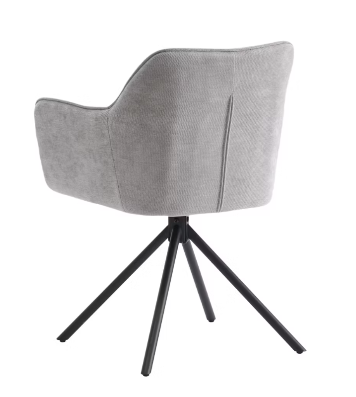 Criks Design Preston Draaibare Eetkamerstoel - 80,5x58x59 cm - Zwarte Poten - Set van 2