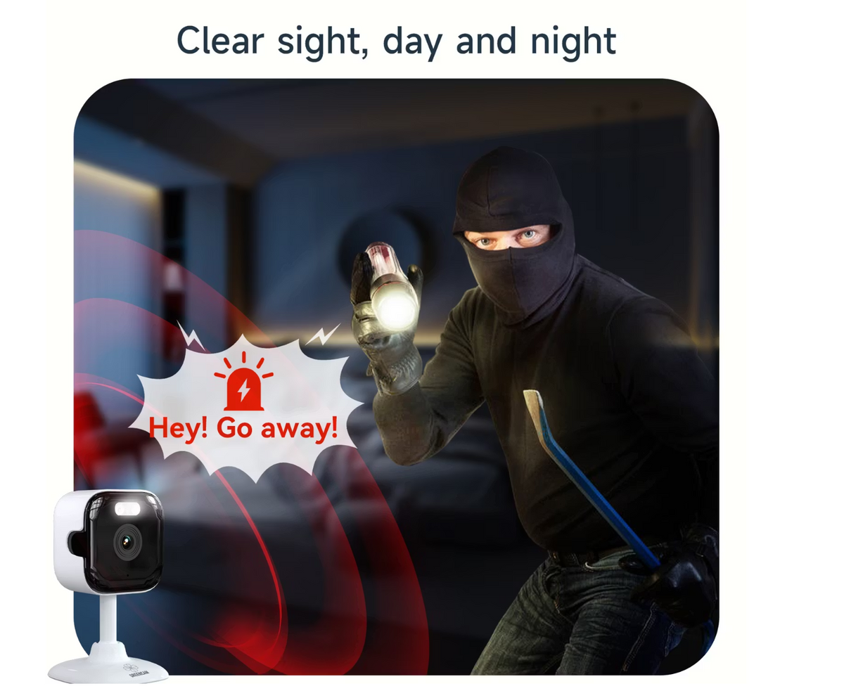 Greencam K10 2K Beveiligingscamera | Full Color Nachtzicht | Bewegingsdetectie | Wi-Fi