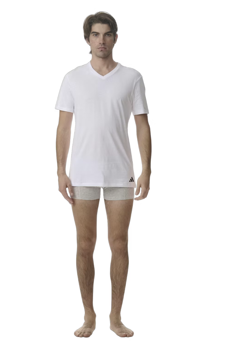 Adidas Basic T-Shirt 3x maat L Assorted 4AM012-908-L V-hals - 3PK Adidas