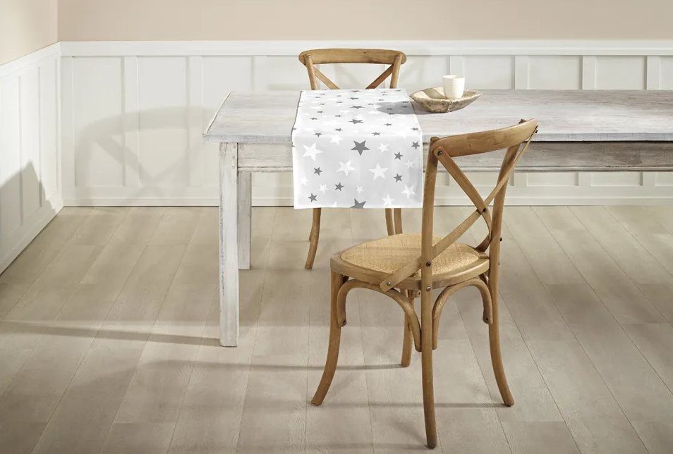 Dekor Feestelijke tafelloper met kerstprints - Grijs