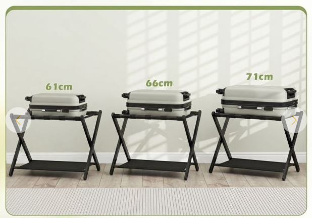 Coast Bagagesteunen - Set van 2 - Opvouwbaar - Bamboe - Zwart