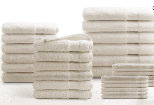 DoubleDry 30-delig Badtextiel Set - 500 g/m2 - Creme
