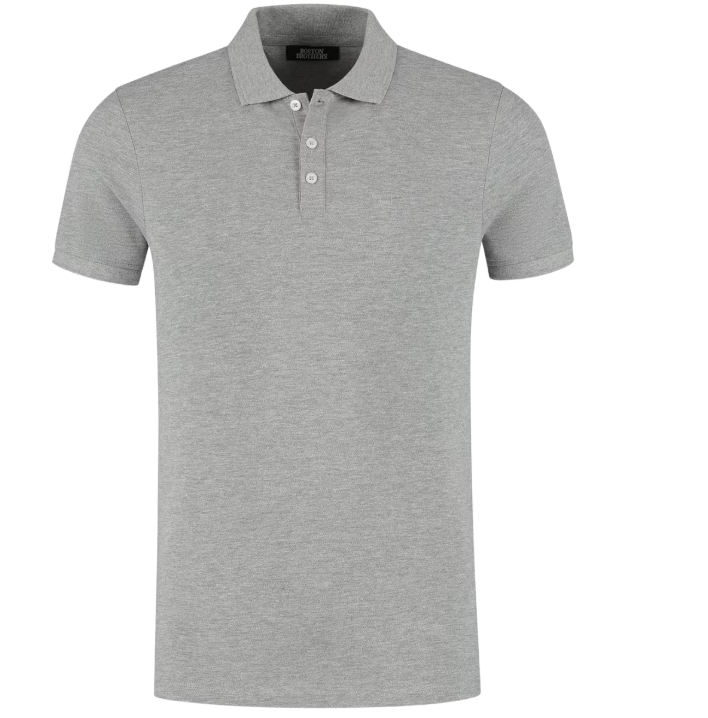Boston Brothers Piqué Poloshirt - Grijs - Maat M