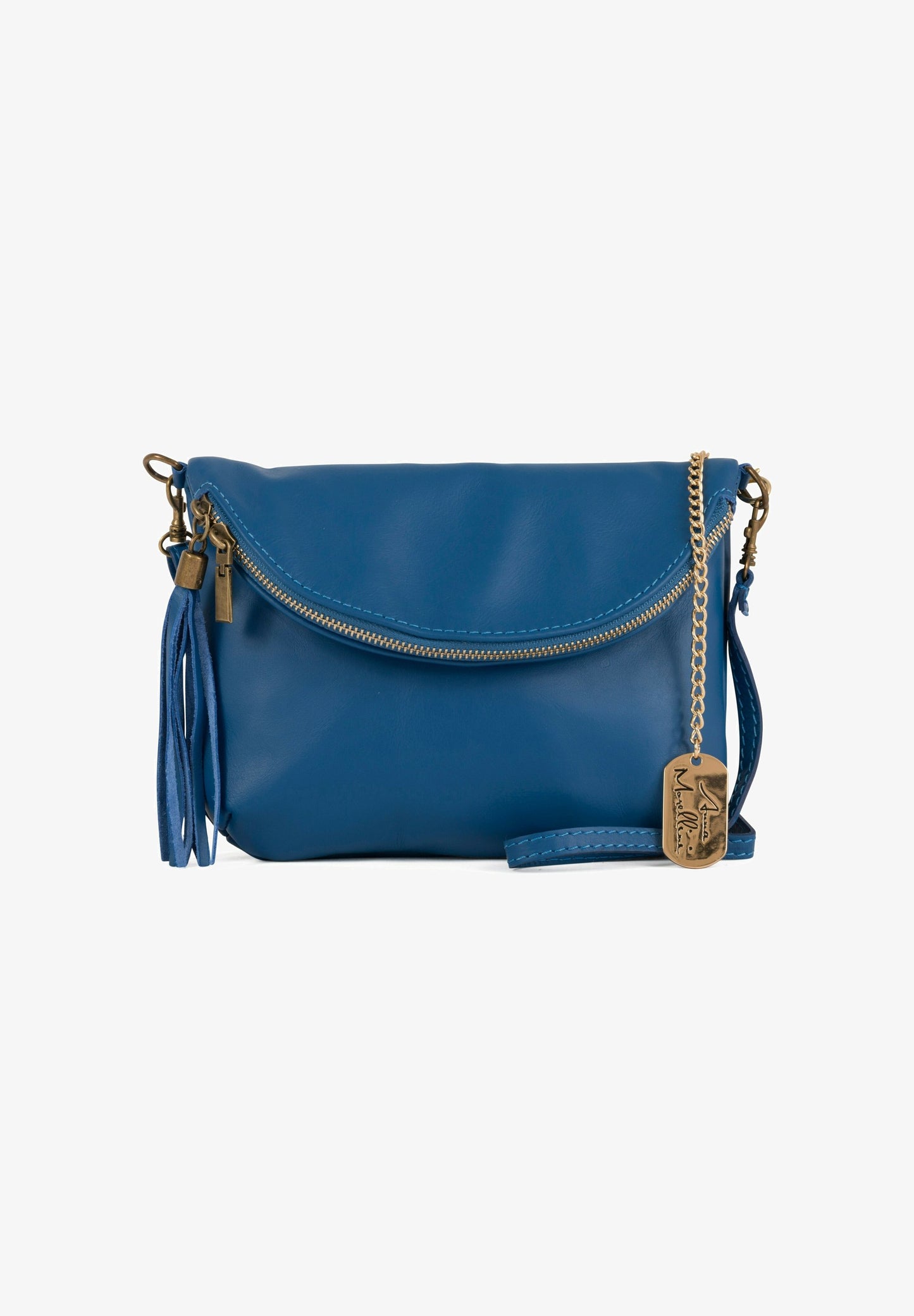Anna Morellini – ALICE Schoudertas (Blue Denim, 30 × 22 × 10 cm)