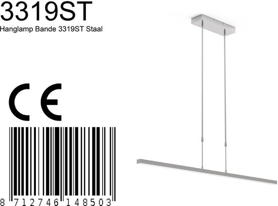 Steinhauer - hanglamp - Bande - staal - kunststof metaal - design lamp - LED - 3319ST
