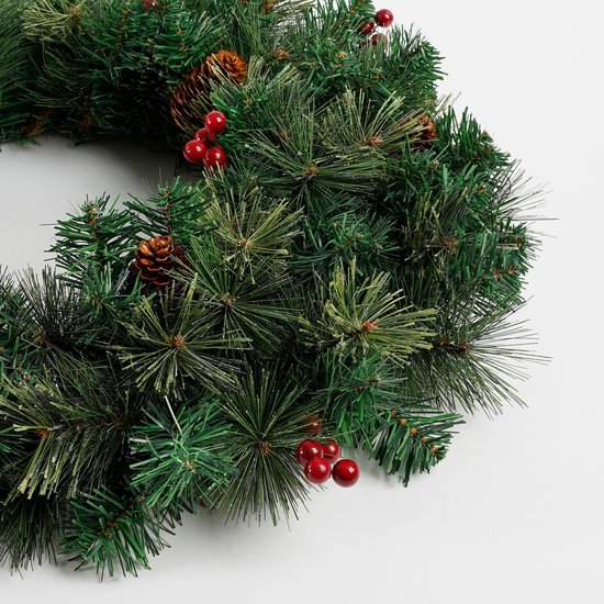 Black Box Trees Warth Kerstkrans met Decoratie - Ø60 cm - Groen