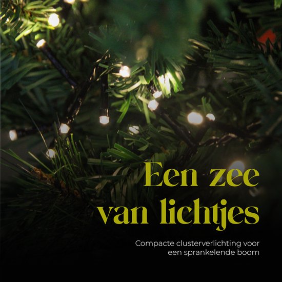Giftmas Kerstboomverlichting - Kerstverlichting Buiten - 9M Clusterverlichting - 450 Warm Witte LED’s - Binnen en Buiten - Warme Sfeerverlichting