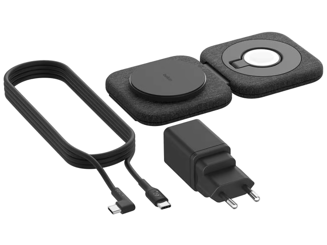 Belkin BoostCharge Pro 2-in-1 Magnetic Charging Travel Pad with Qi2 15W