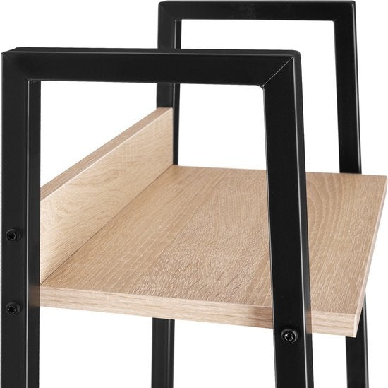 tectake - Wandrek ladderrek boekenrek - Folkestone industrieel lichtbruin - 404705