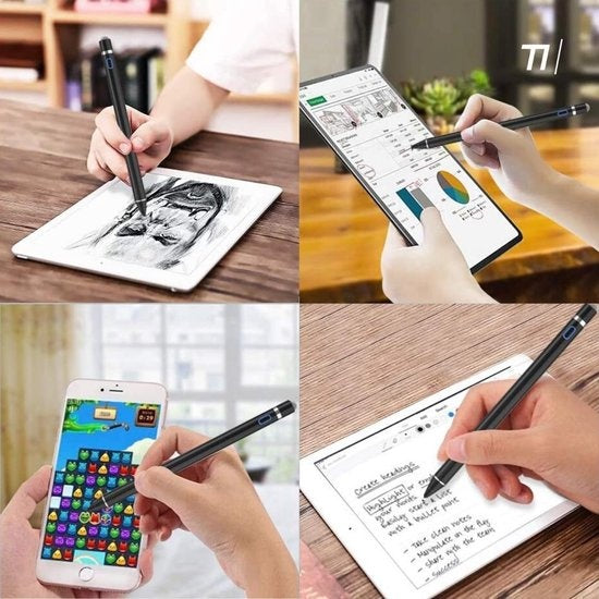 Tikkens Active Stylus Pen voor Alle Schermen - USB 2.0 - Zwart - 6.1x2.1x21.2 cm