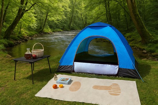 VDD - pop up tent - popup tent - pop up tent 2 persoons - tent - pop up tent 3 persoons - pop up tent waterdicht - 200x200x130 - 2 tot 3 personen - blauw