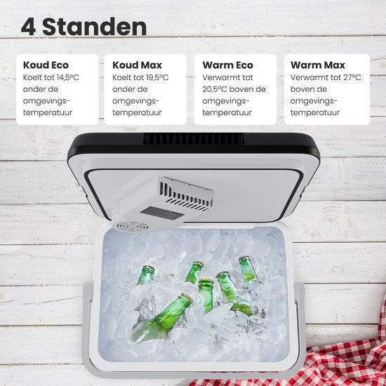 Auronic Koelbox – Koelen & Verwarmen – 25 liter – 44 x 32 x 44.7 cm – Zwart