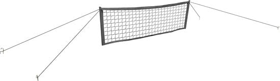 AXI multifunctioneel Sportnet - Tennisnet - 300x80cm - Voor voetvolley, tennis of rebounder