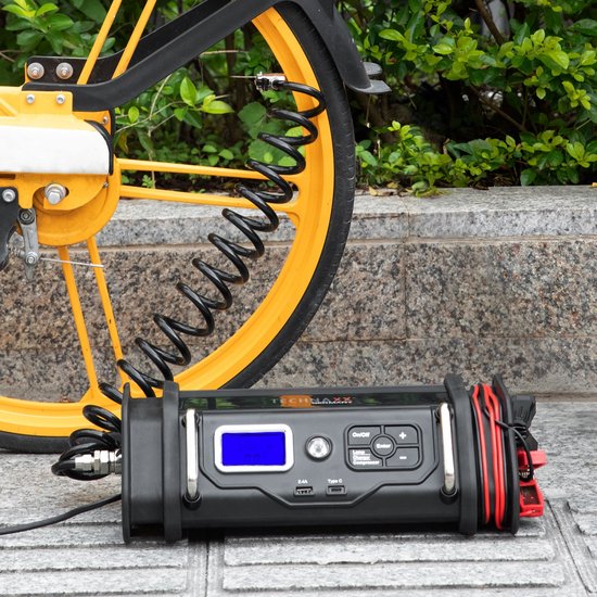 Technaxx TX-193(4999) 10A Acculader met compressor - Lc display - LED verlichting - USB - Zwart