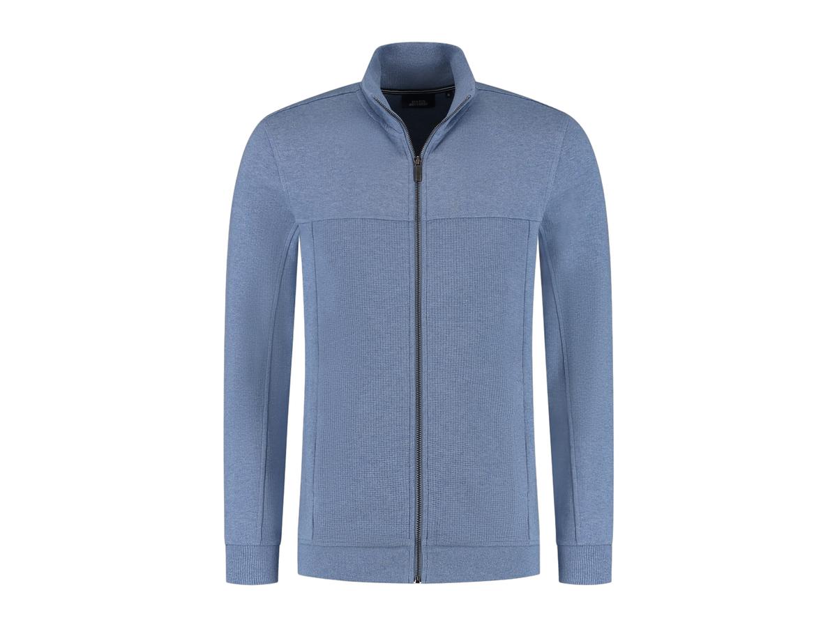 Boston Brothers Full Zip Sweat Vest - Blue - maat M