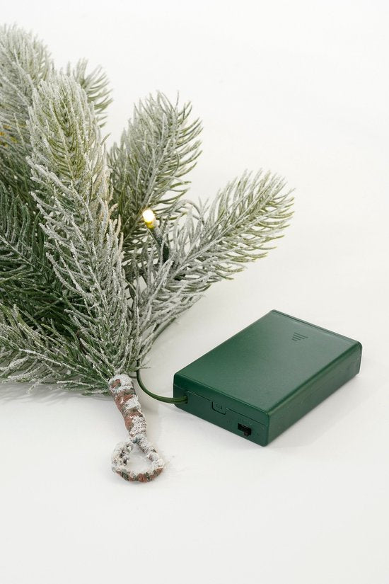 Black Box Trees Nigata Guirlande met Warm Witte LED Verlichting - L270 cm - Groen Frosted