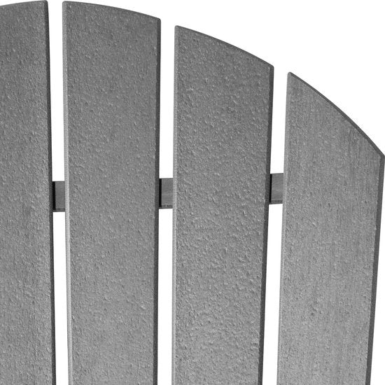 tectake - Tuinstoel Joan grijs - tuinstoel in houtlook – 404505