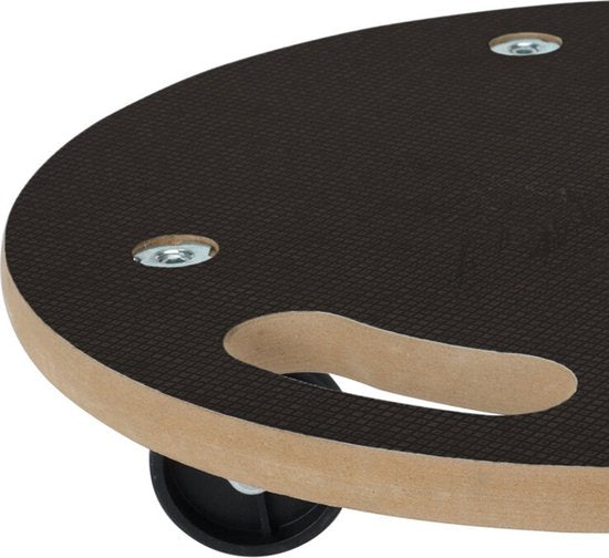FX Tools Verhuis trolley/hondje - meubelroller op zwenkwielen - handvat - MDF - 200 kg - dia 38 cm