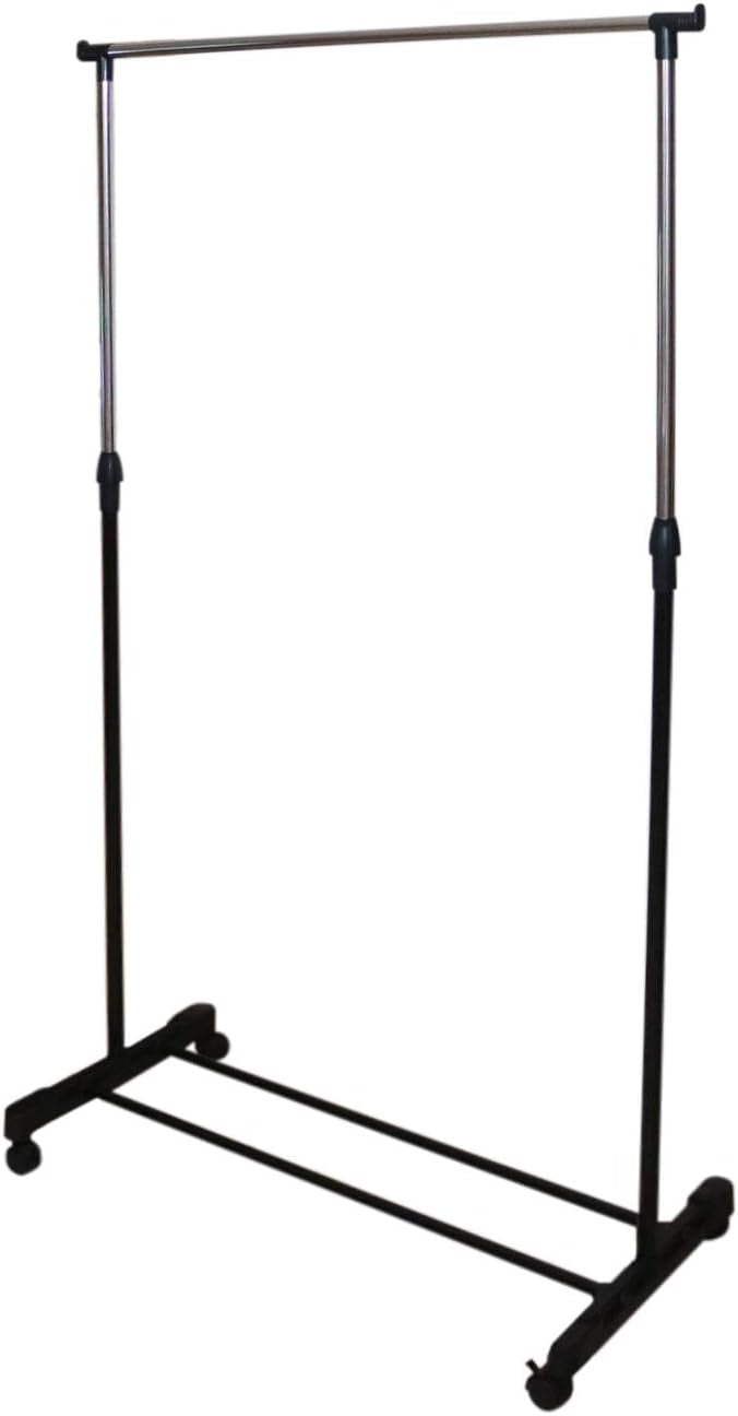 Westerhold Kledingrek – Verstelbaar & Verrijdbaar – max. 5kg – 80 x 43 x 90-165 cm – Zilver