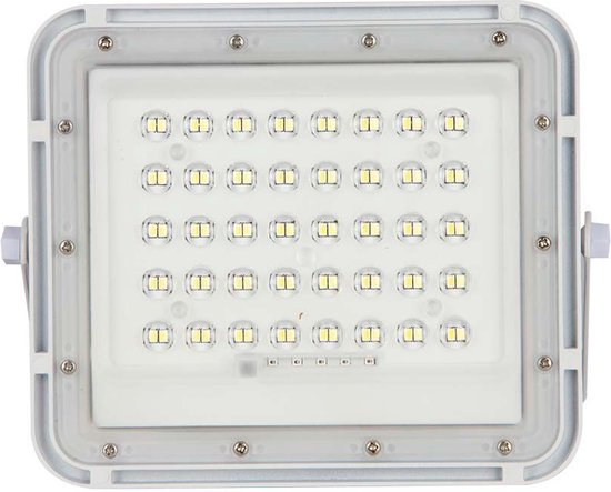 V-TAC VT-40W-W Solar Schijnwerper | IP65 Waterdicht | Wit | 6W | 400 Lumen | 4000K