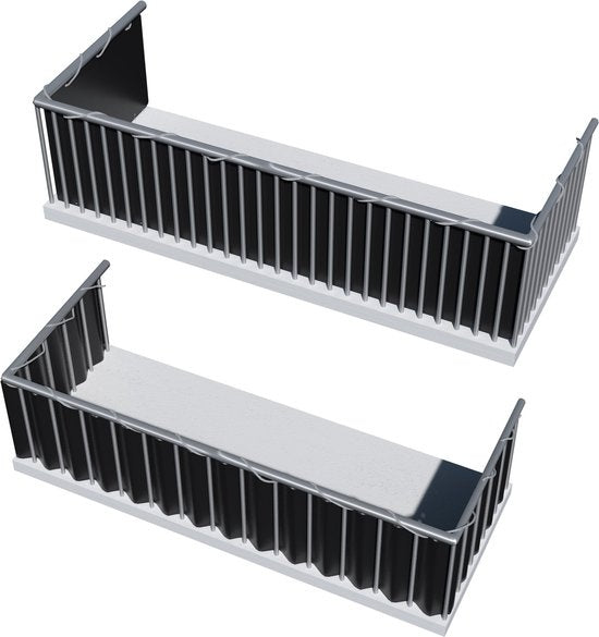 tectake® - balkondoek balkonreling tuinscherm - hoogte 90 cm - 6 meter - zwart - 402706