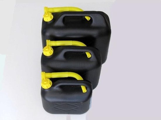 All Ride jerrycan - 20 l - met schenktuit - zwart - voor benzine