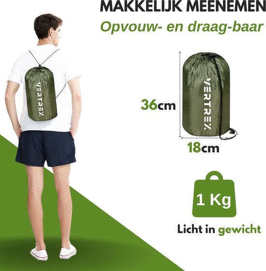 Vertrex Tri-Season Adventure Mummy Slaapzak - Slaapzakken Volwassenen - Kamperen - Groen